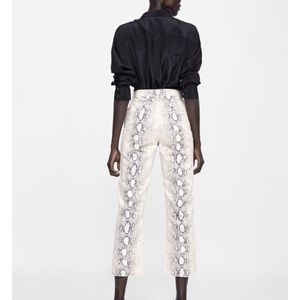 Zara snakeskin pants